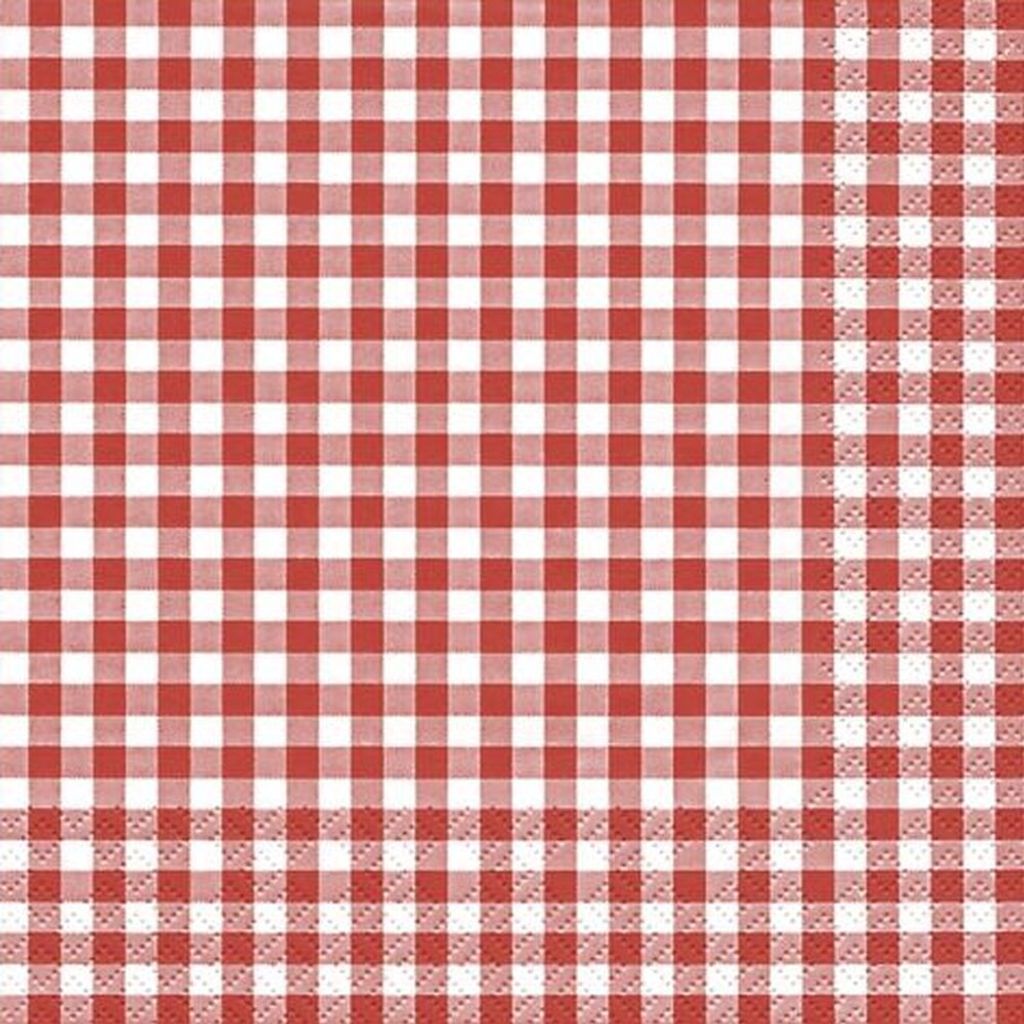 Serviettes 33x33 cm - Karo red Image du produit 