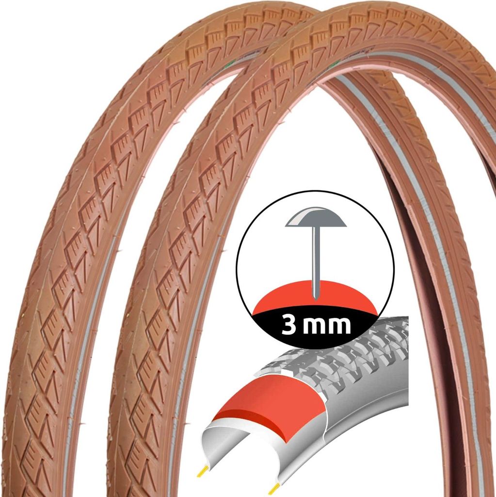 Pneu Vélo De Ville/trekking 28 Pouces 47-622 (28 X 1.75) - Noir, à Crampons, Pour VTT, Vélo électrique - Poids ~850g