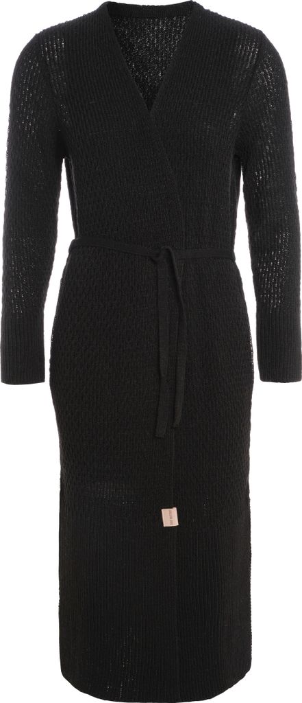 Knit Factory Gina Lange Strickjacke - Schwarz - 36/38