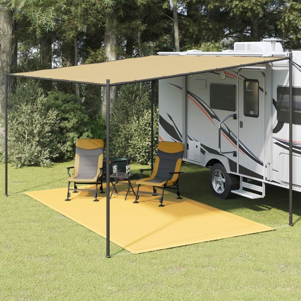 "2026 Aktion"Zeltteppich - Outdoor Teppich Wetterfest Terrasse - 250x400 cm Beige GermanyMöbel 27967 - Teppiche