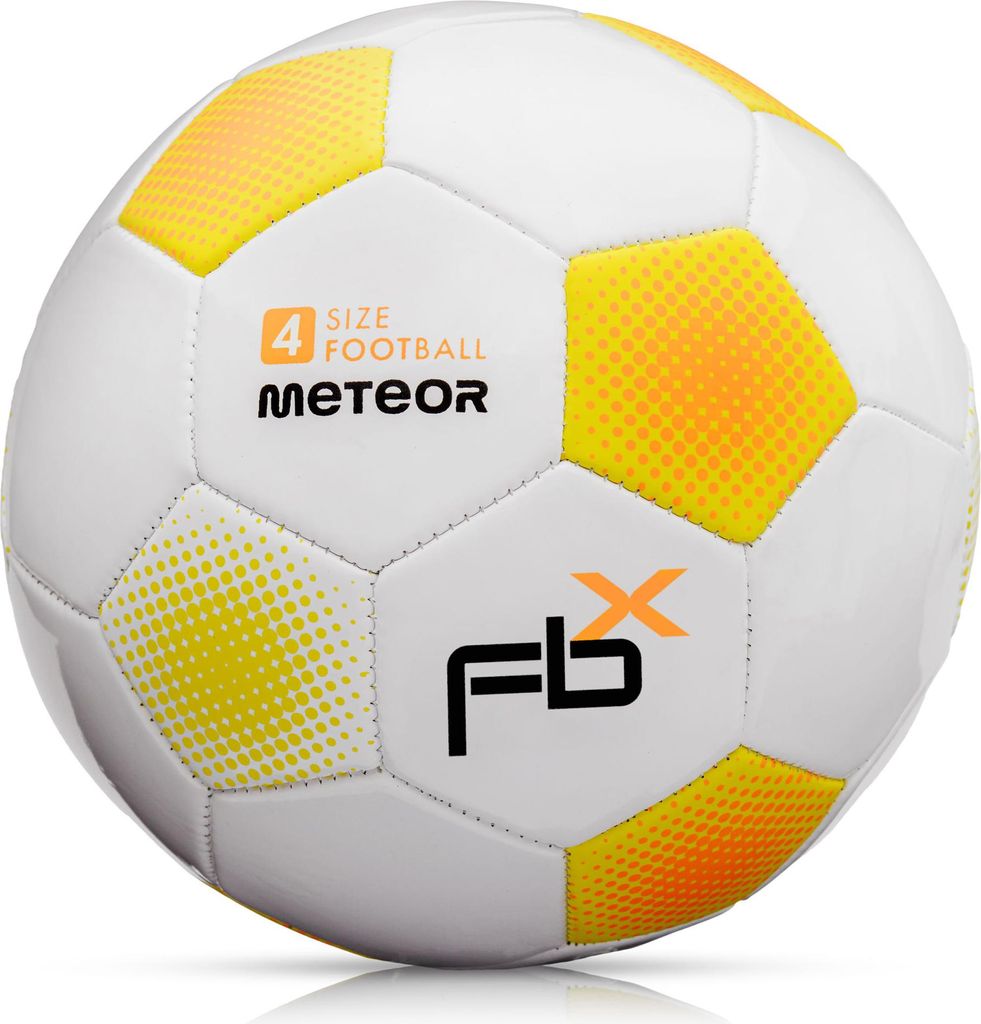meteor FBX Kinder Fußball Ball kleine Sportball Kleinkinder Freizeitball für drinnen und draußen Ball für Mädchen und Jungen Größen: #4 weiß