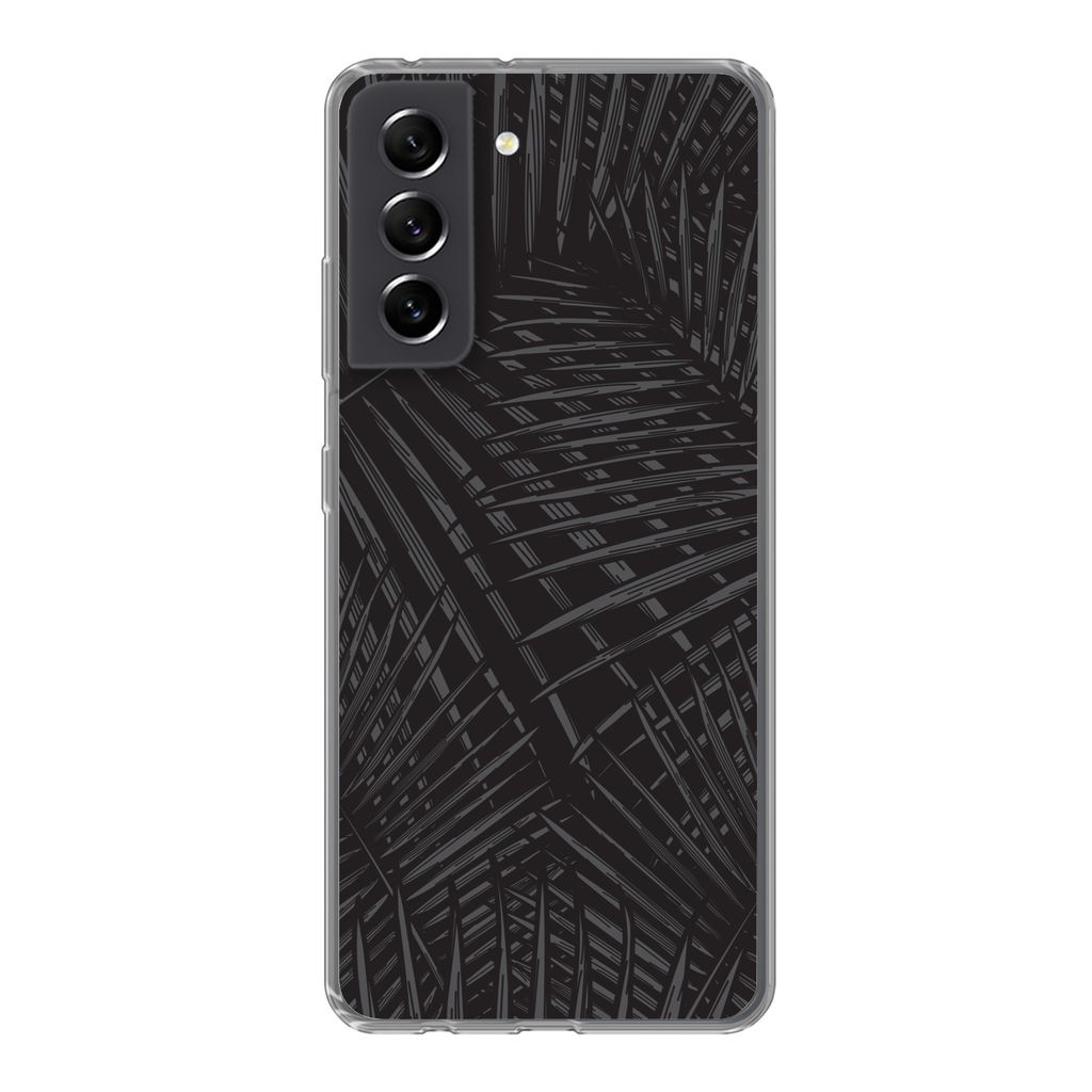 MuchoWow Handyhülle Schutzhülle Hülle für Samsung Galaxy S21 FE Modern - Pflanzen - Tropisch Silikon Softcase Handy Hülle - Mobiltelefonhülle