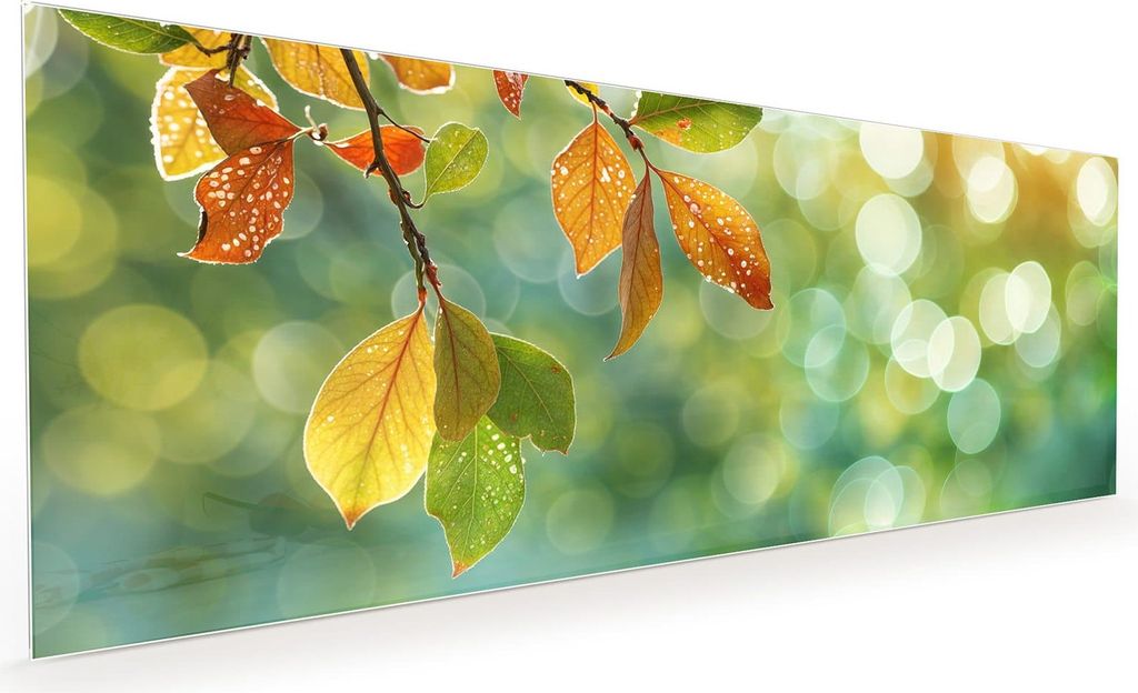 Küchenrückwand Spritzschutz Glas mit Motiv Herbstlaube Lichtspiel 40 x 40 cm