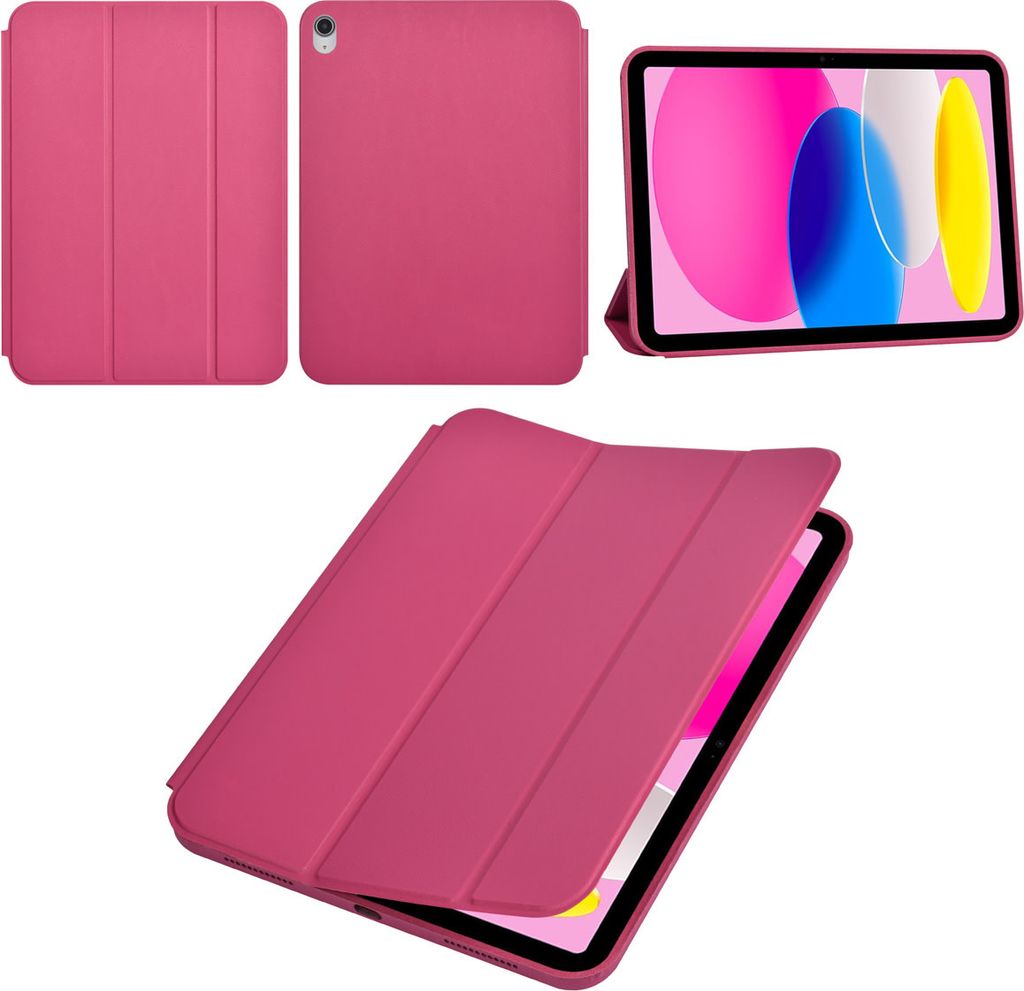 Apple iPad 10.9 (2022) Book Case Tablet - Smart Case - Hot Pink