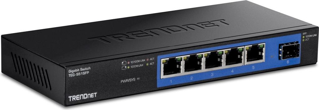 Trendnet TEG-S51SFP Netzwerk-Switch Unmanaged Gigabit Obrázok produktu 