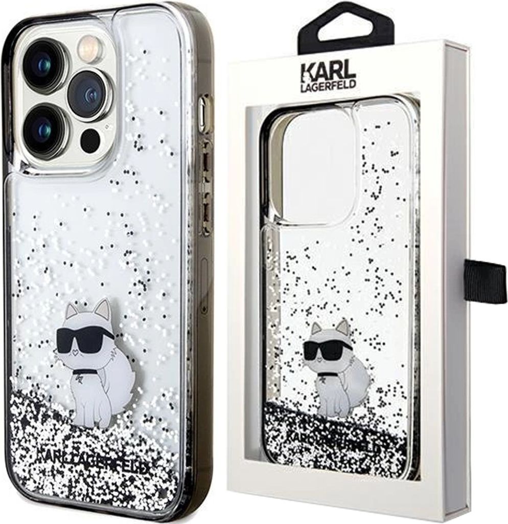 Karl Lagerfeld Liquid Glitter Choupette Hülle für iPhone 14 Produktbild 