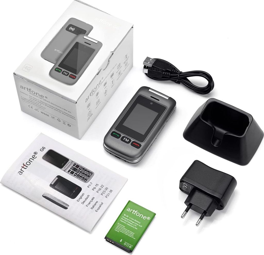 artfone G6 4G Seniorenhandy ohne Vertrag Klapphandy Produktbild 3