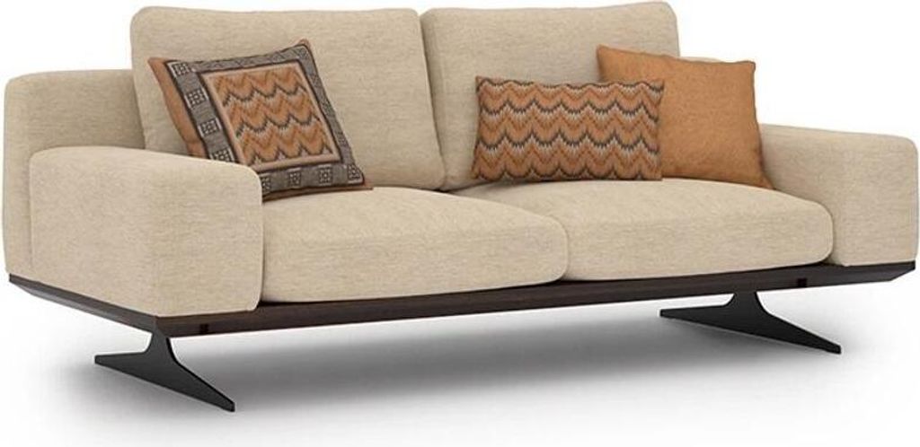 Modern Polstersofa Wohnzimmer Zweisitzer Sofa Couch Textil Designer Einrichtung