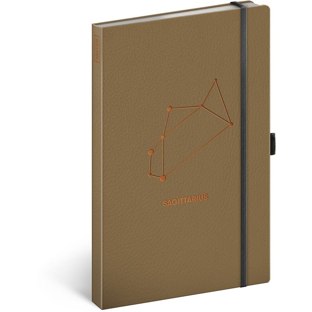 Tierkreis Notizbuch mit Gummiband liniert - Notizblock für Frauen Mädchen Herren - Tagebuch Journal Notebook für Schule und Arbeit (Schütze)