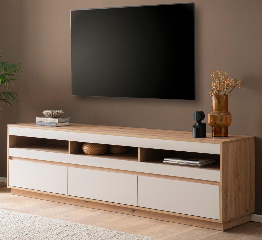 TV-Lowboard "Kiruma" in Kaschmir und Artisan Eiche TV Unterteil 202 x 60 cm