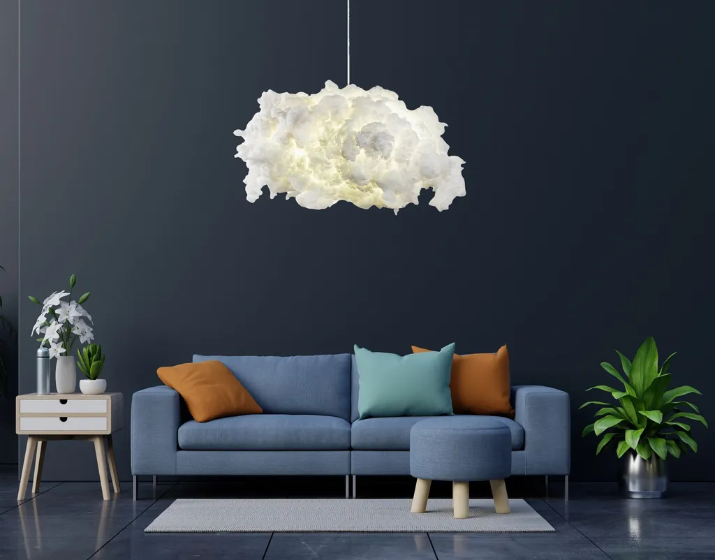 Lampadario Serenity Bianco Opviq: Una Nuvola di Cotone 60x80 cm
