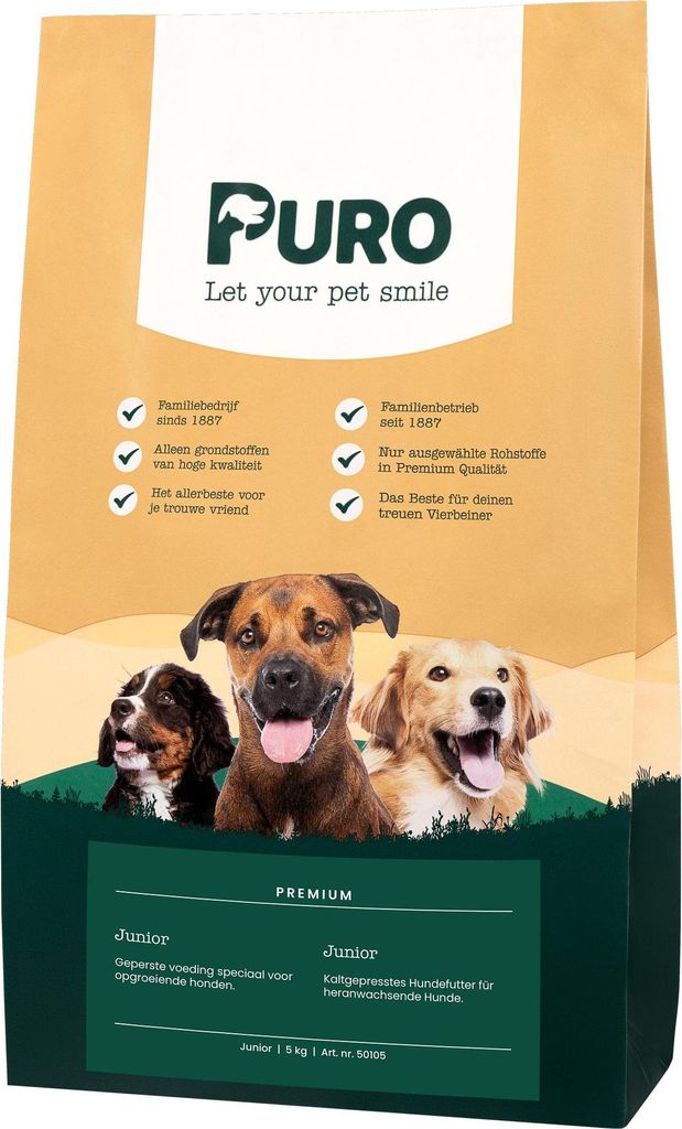 Puro Hundefutter Premium - Junior - 5 kg