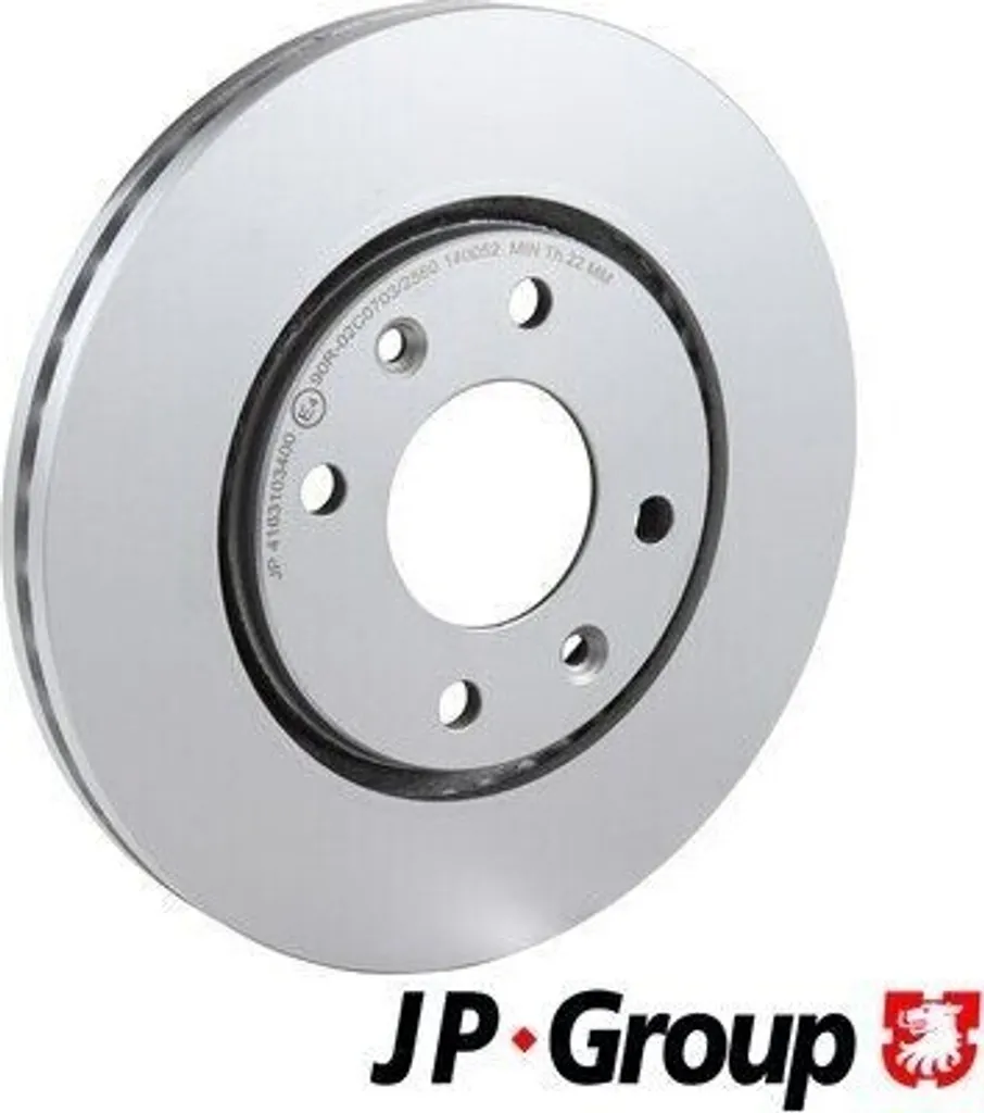 Disque de frein 406 pour remplacement essieu avant OE 4246L9 JP GROUP