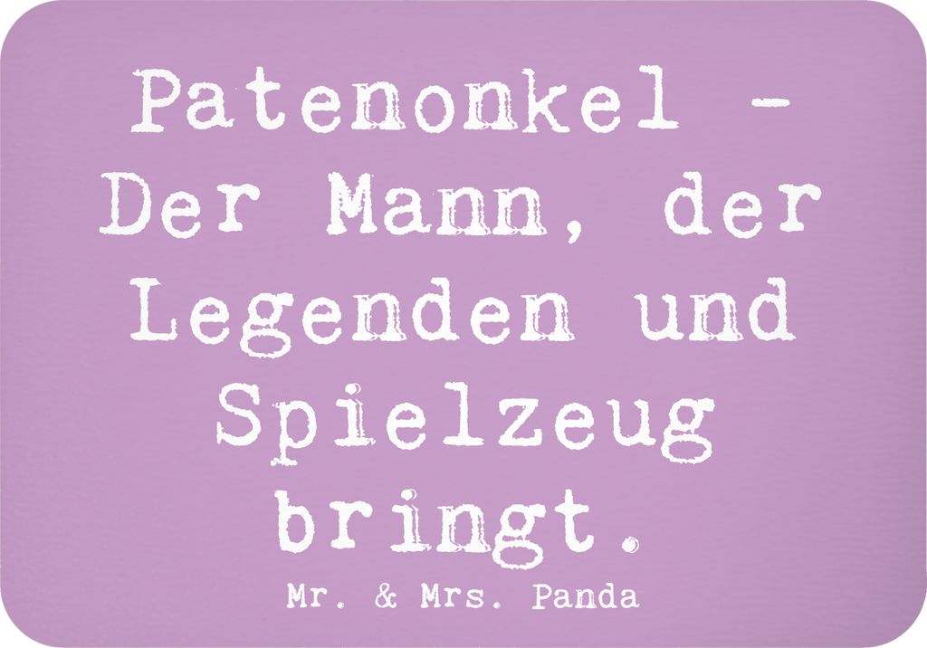 Mr. & Mrs. Panda magnet Spruch Patenonkel Geschenk - Lavendeltraum - haftmagnet, Patenschaft, Kühlschrankmagnet, Verwandte, kindliche Magie, white...