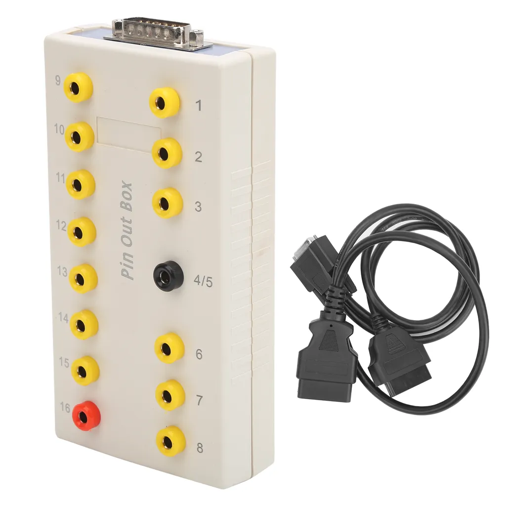 OBD2 Diagnostic System avec Boîtier de Dérivation à 16 Broches Noir - 2