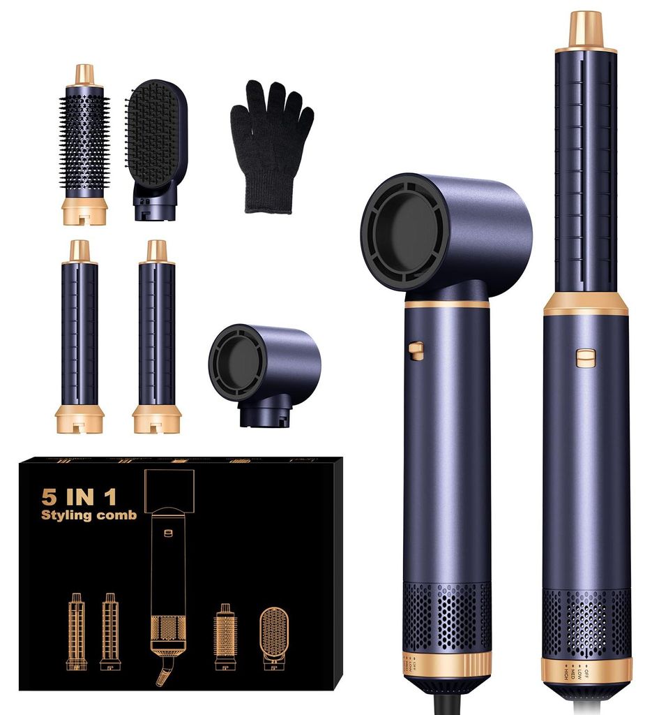 UKLISS 5-in-1-Haarstyler, 1000 W, mit Rundbürste, Produktbild 