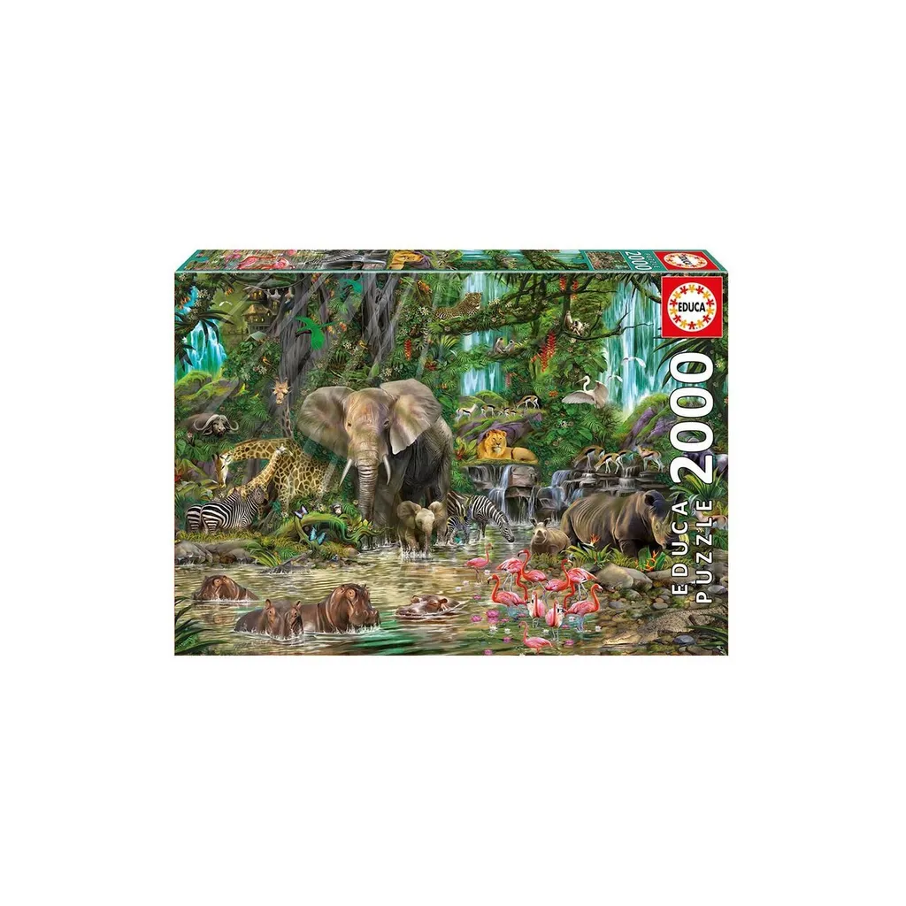 Puzzle 2000 pièces Jungle africaine 16013 Educa pour passionnés de puzzles