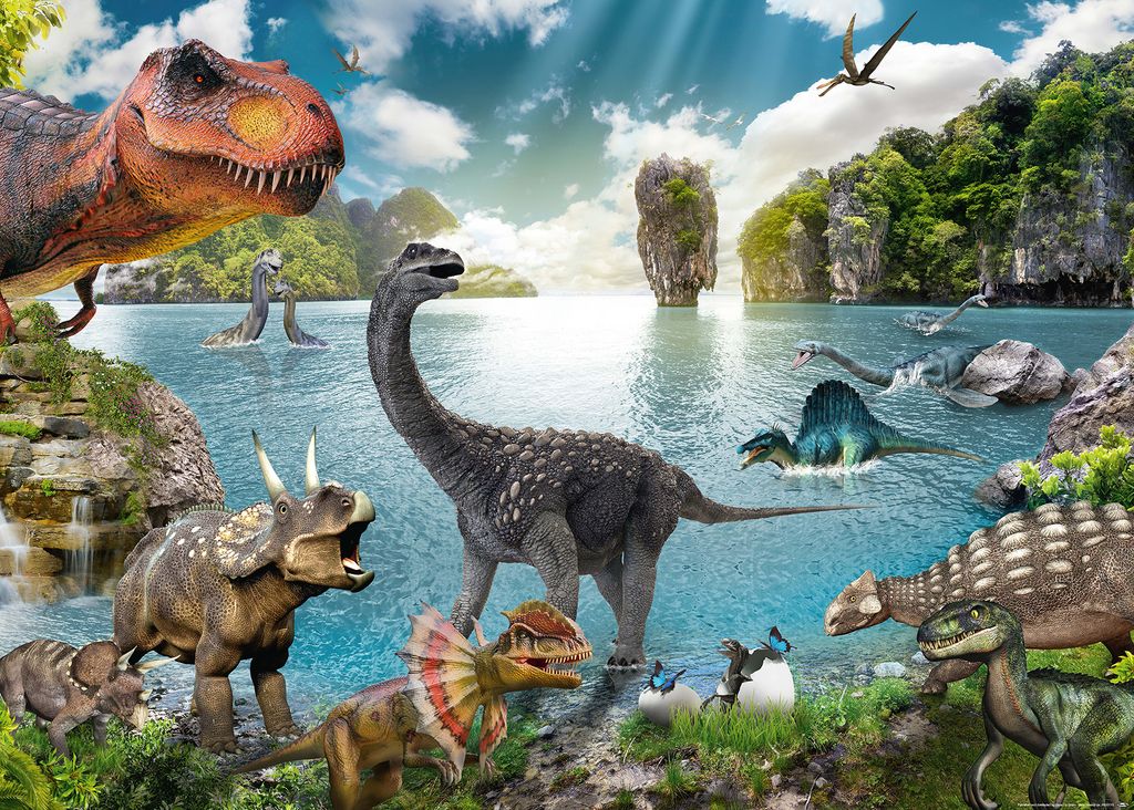 Dinosaurier XXL Poster 250 gr Papier, 100 x 140 cm 140 x 100 cm
