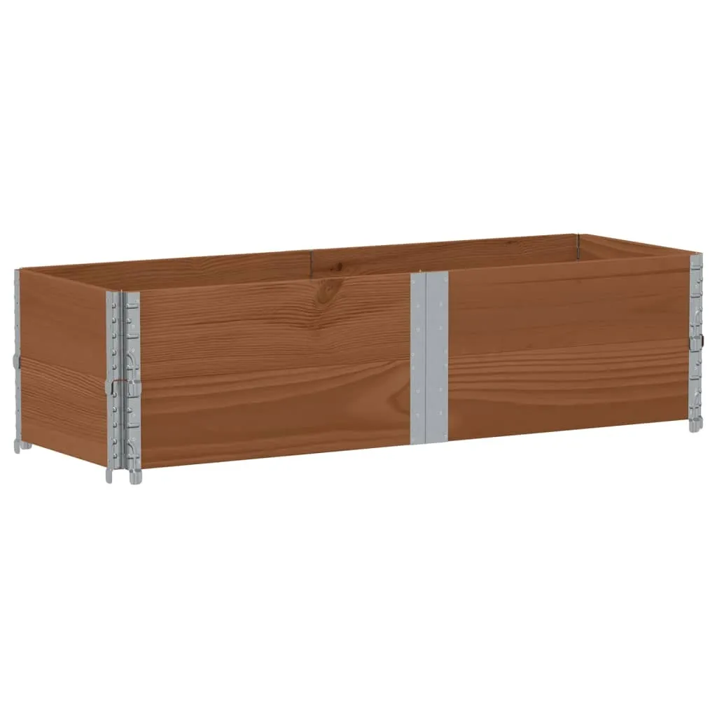 vidaXL Rehausses de Palettes 2 pcs Marron 150x50 cm en Pin Massif