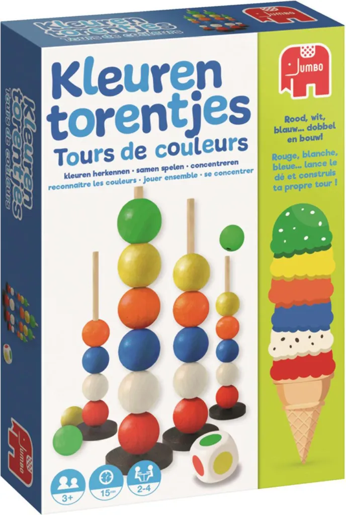 Jeu Éducatif Kleurentorentjes pour Stimuler l'Éveil et la Logique 24m+
