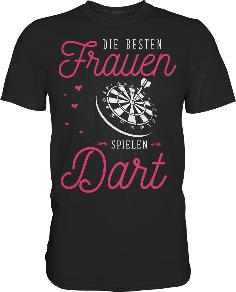 Dart Mädchen Dartspielerin Frauen Darts T-Shirt – Black / Produktbild 