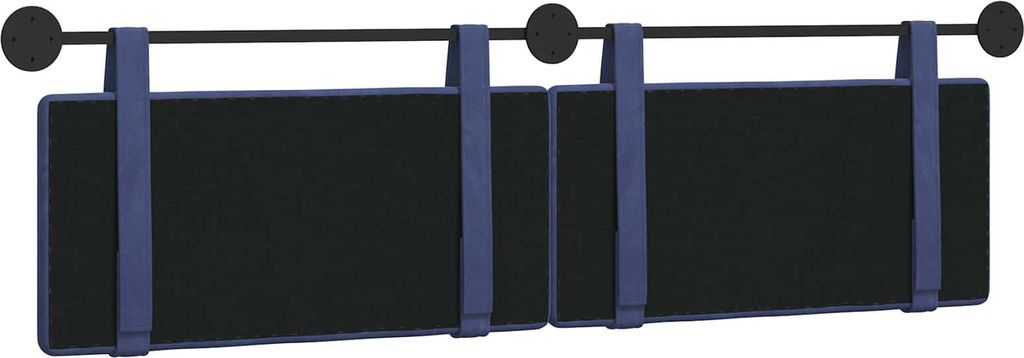 vidaXL Hängevorderseite Wandmontiert Polizeiblau 190 x 55 x 5 cm Samt