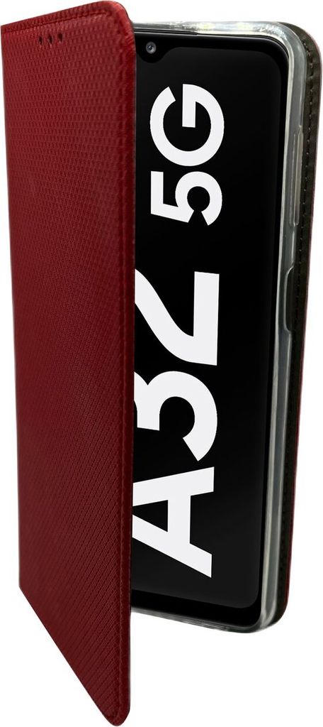 Buch Tasche "Smart" kompatibel mit SAMSUNG GALAXY A32 5G (A326F) Handy Hülle Etui Brieftasche Schutzhülle mit Standfunktion, Kartenfach Rosa