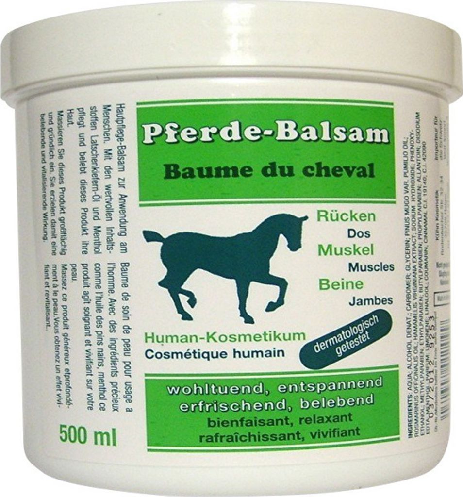 500ml Pferdebalsam mit Latschenkiefer-Öl und Menthol Produktbild 