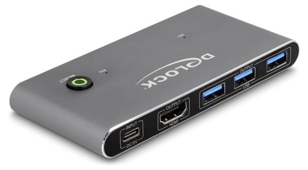 DELOCK HDMI KVM Switch 8K 60 Hz mit USB 5 Gbps