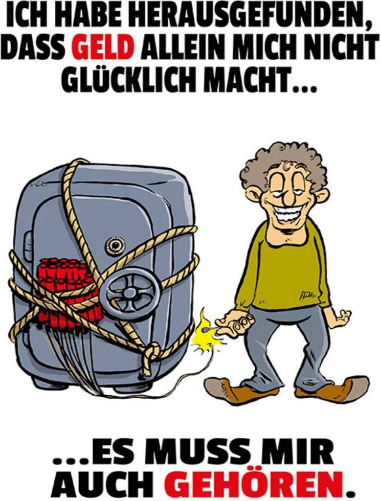 vianmo Holzschild 40x30 cm Geld allein macht nicht Produktbild 