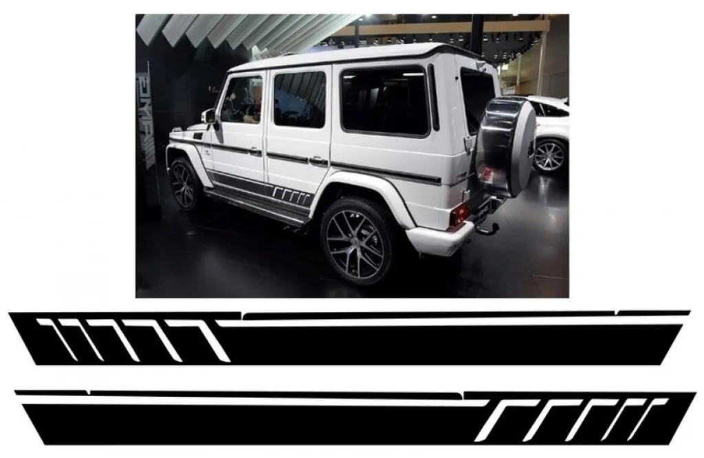Autocollants Vinyle Noir Mat Mercedes Classe G W463 de 1989 à 2017