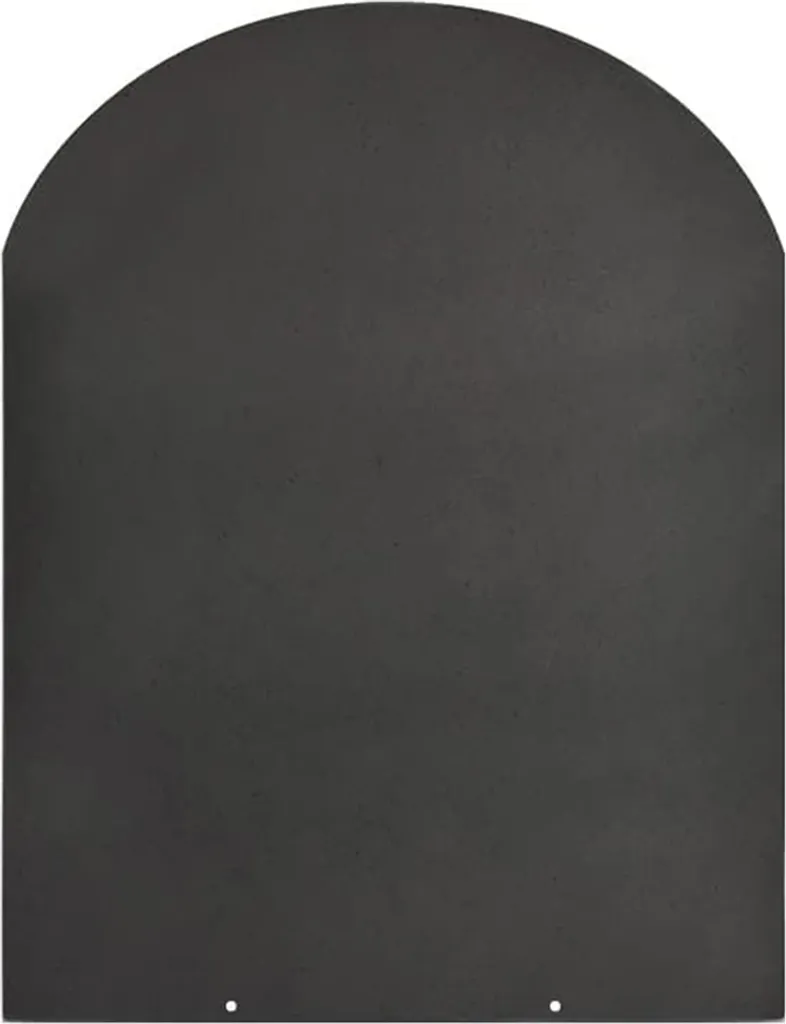 Plaque de sol 80x60 cm en acier noir pour poêles, protection thermique