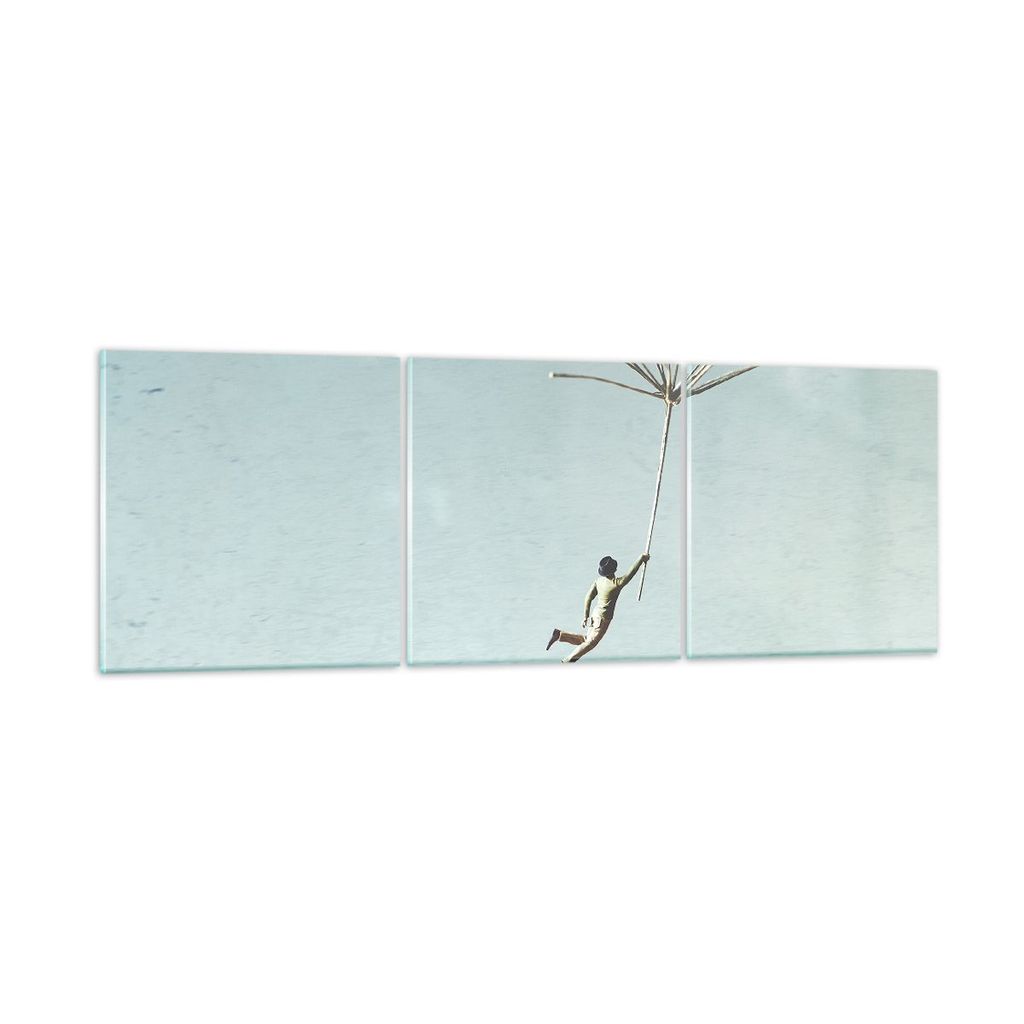 Bilder auf glas - 3 Teile - Vintage unwirklich Metapher - 150x50cm - Glasbilder - Wandbilder - Bilder - Wanddekoration aus Glas - Glas Bilder - Wan...