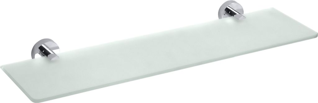 BOMEGA Glasablage Glas Messing Chrom poliert 600x55x130 mm für Bad & Küche >> zum Bohren