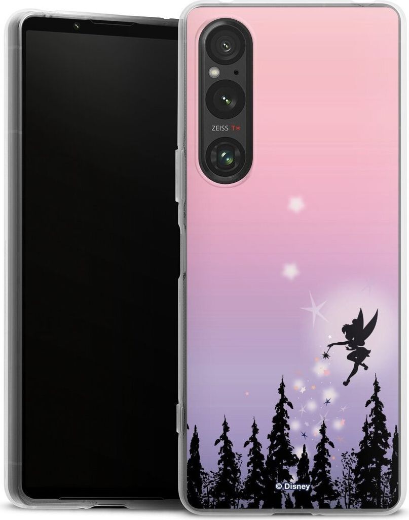 DeinDesign Handyhülle für Sony Xperia 1 V Silikon Hülle Case Smartphone Schutzhülle Disney Offizielles Lizenzprodukt Tinkerbell