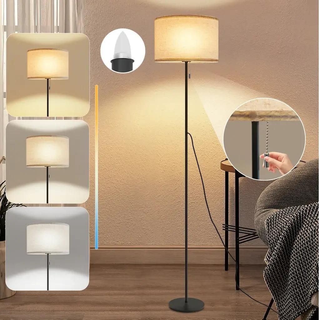 ZMH Standleuchte Wohnzimmer Dimmbar Stoff LED Stehlampen Produktbild 