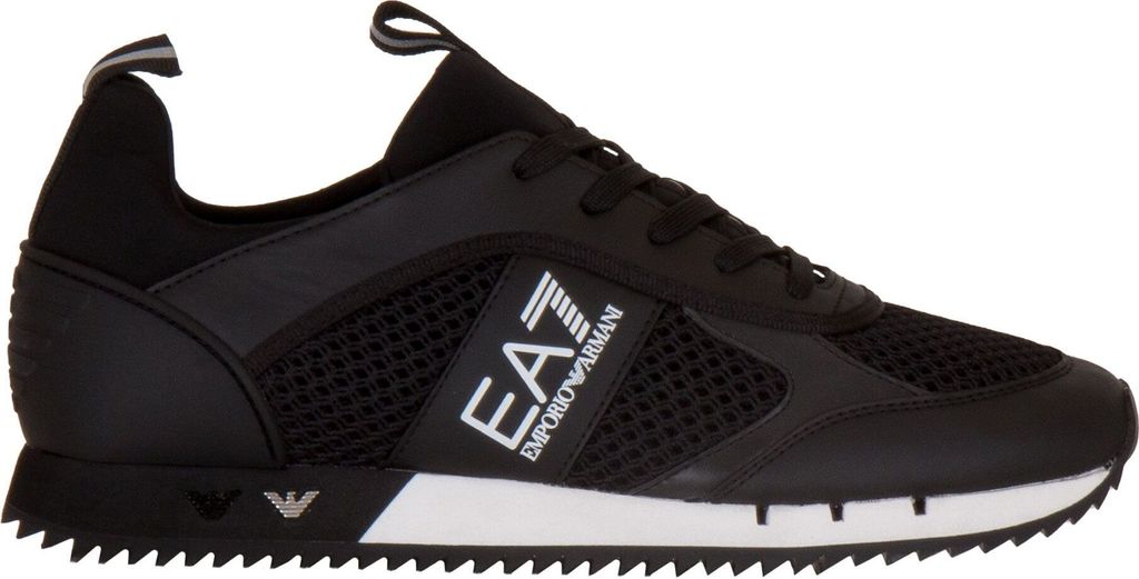 A single black sneaker is shown from the side against a white background.