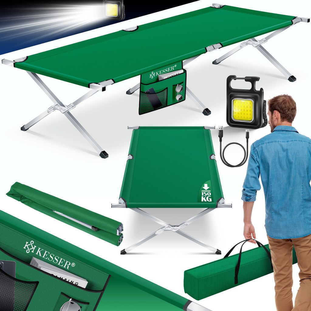 Lit de camping pliable KESSER® avec sac de transport et Image du produit 