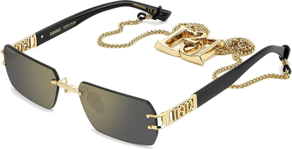 Lunettes de soleil pour hommes Dsquared2 avec verres miroirs bronze
