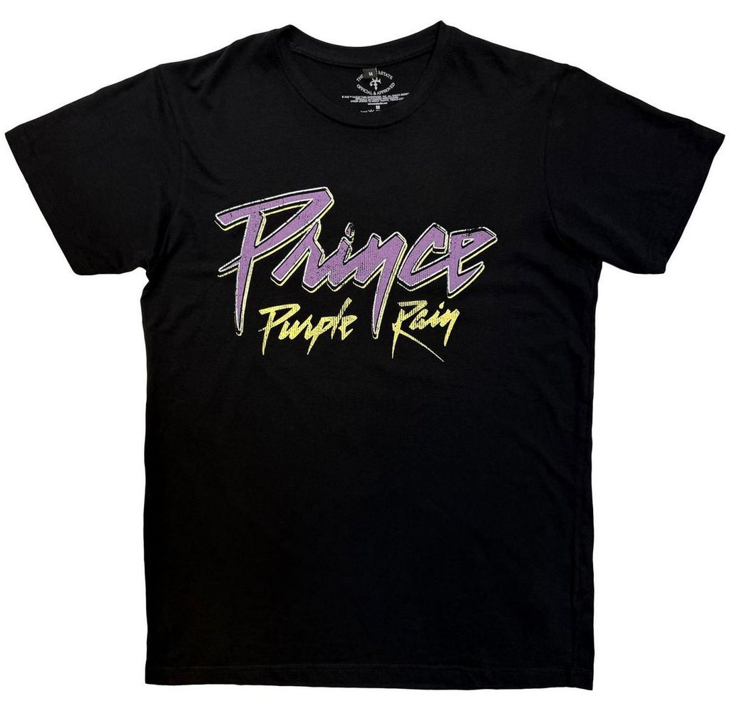 Prince - "Purple Rain" T-Shirt für Herren/Damen Uni, 40-jähriges Jubiläum RO15694 (XL) (Schwarz)