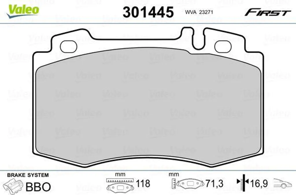 Plaquettes de frein Valeo 301445 idéales pour conduite sur autoroute