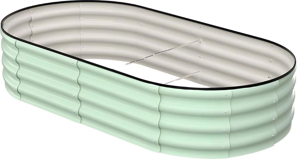 Hochbeet Gartenbeet aus Stahl – Pflanzkasten 183 × 91 × 30 cm – Gemüsebeet, Kräuterbeet & Blumenbeet für Garten und Terrasse in Grün