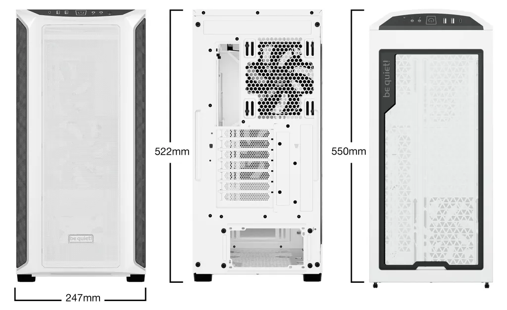 Shadow Base 800 DX White : Boîtier PC avec Airflow Massif et ARGB Blanc - 4