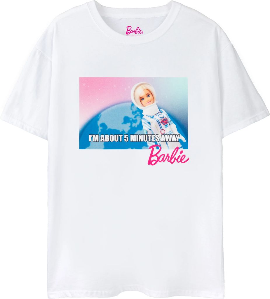 Barbie - "Running Late" T-Shirt für Damen NS7375 (XXL) (Weiß)