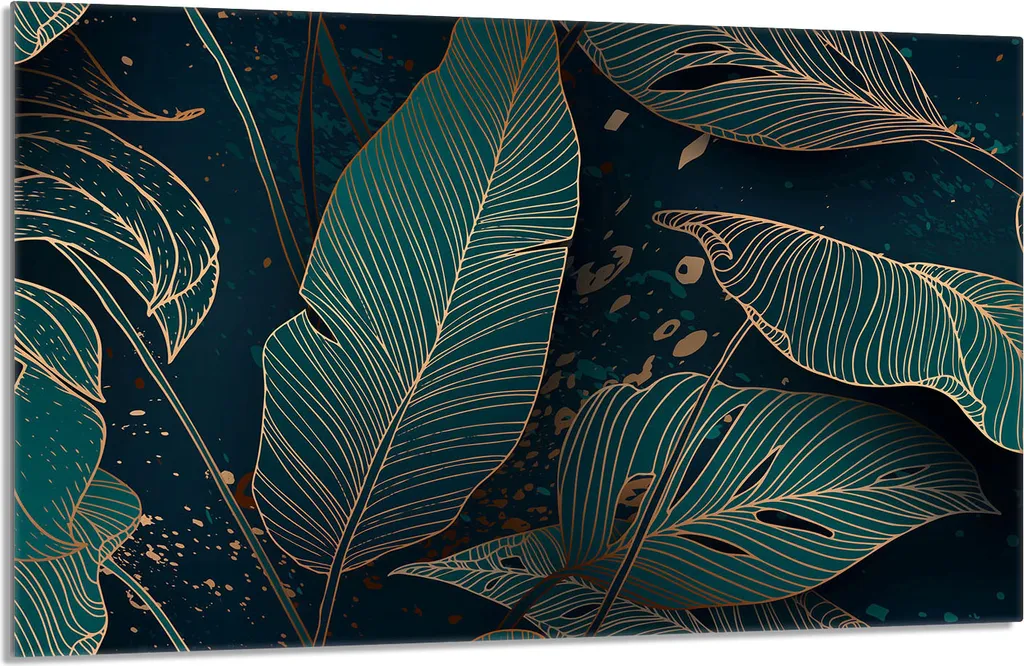 Piastra di copertura del piano cottura 80x52cm 1 pezzo in ceramica, verde fogliame