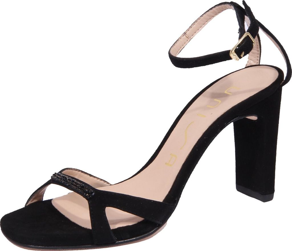 2076J sandalo donna black UNISA SAJO suede strass sandal shoe woman