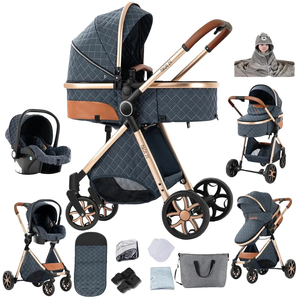 Poussette ultra compacte et légère YV9-BLEU pliage facile une main