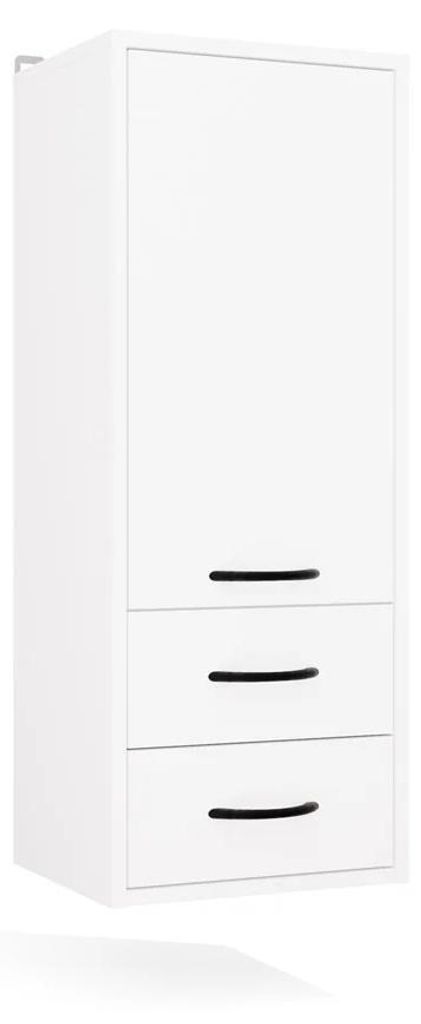 Schmaler Badezimmer-Wandschrank LUCENZA - weiß Produktbild 