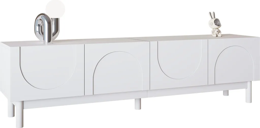 Sweiko Mobile TV Design Onde - Credenza Moderna e Ripiani