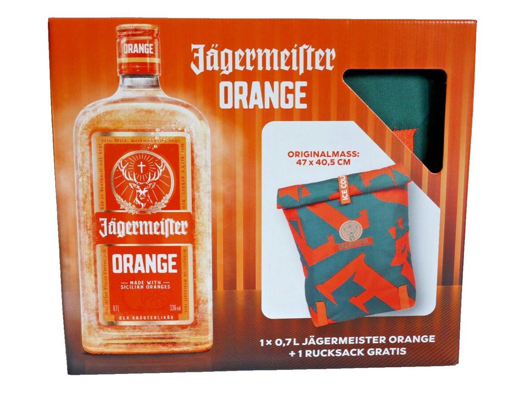 Jägermeister Orange 33% Vol. 0,7 l + Jägermeister Rucksack Produktbild 